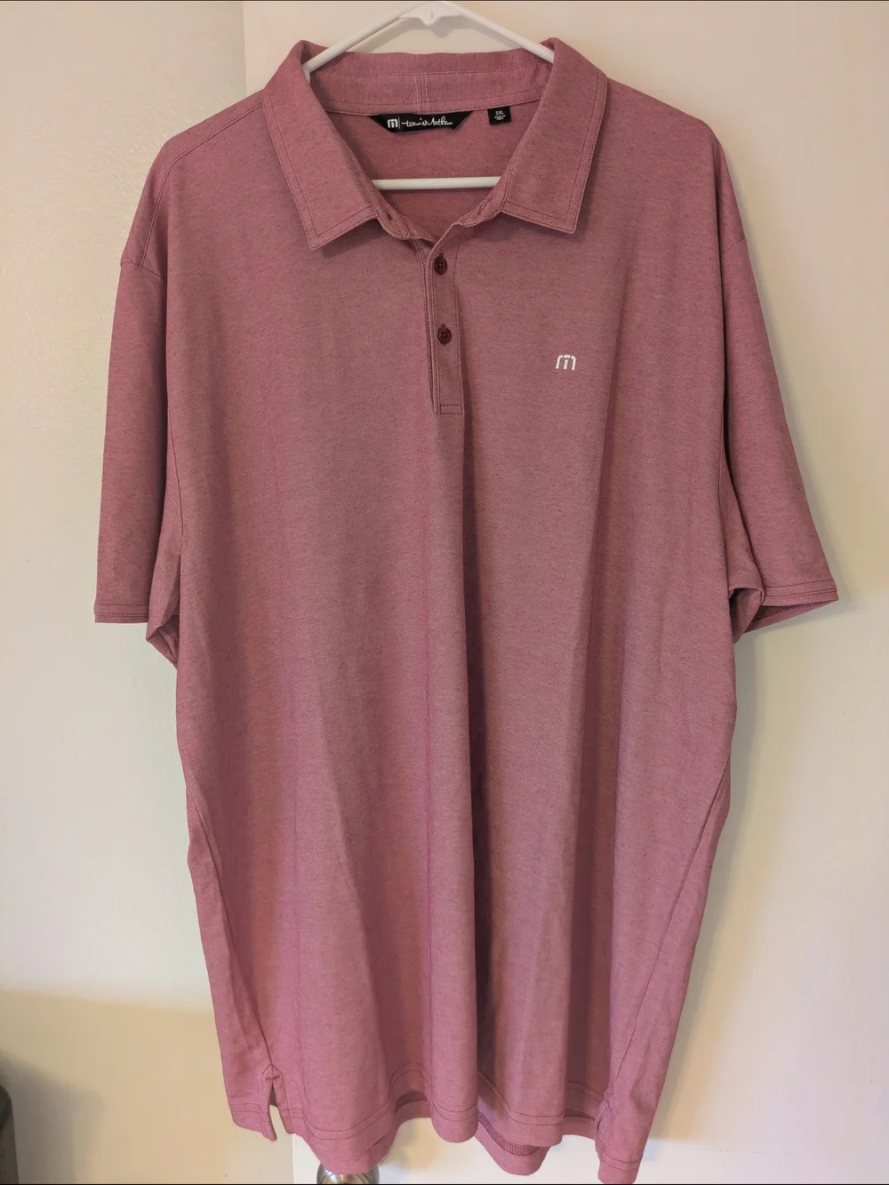 Travis Mathew Men's Dusty Rose Polo+ XXXL (NWOT)